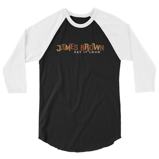 Say It Loud 3/4 Sleeve Raglan Shirt - Black/White