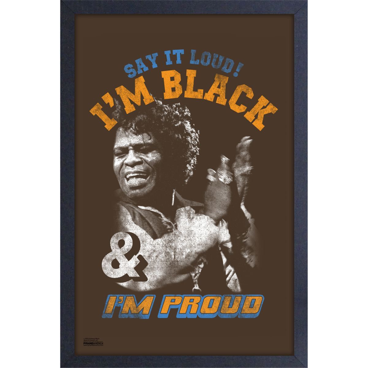 James Brown Black and Proud 11x17 Framed Print