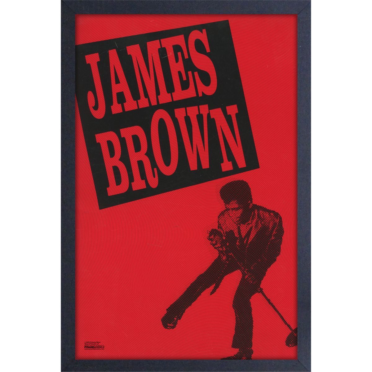 James Brown Halftone 11x17 Framed Print