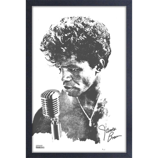 James Brown Silhouette 11x17 Framed Print