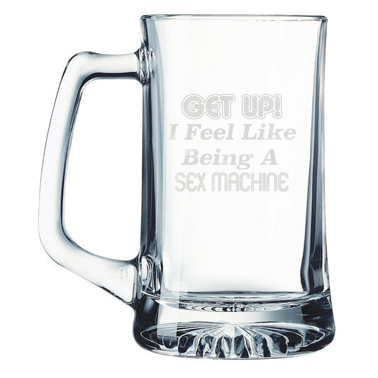 Sex Machine Laser Etched Beer Stein