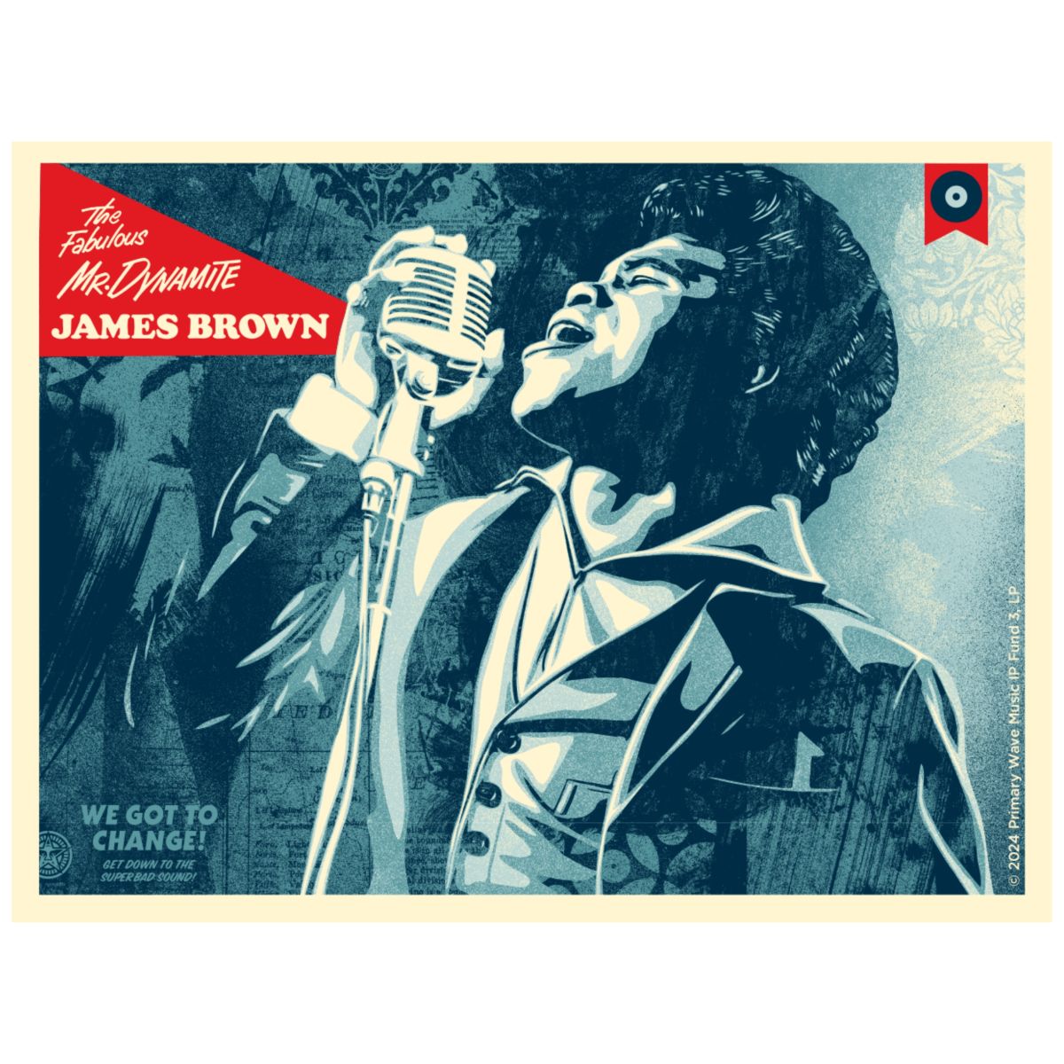 James Brown We Got To Change Sticker