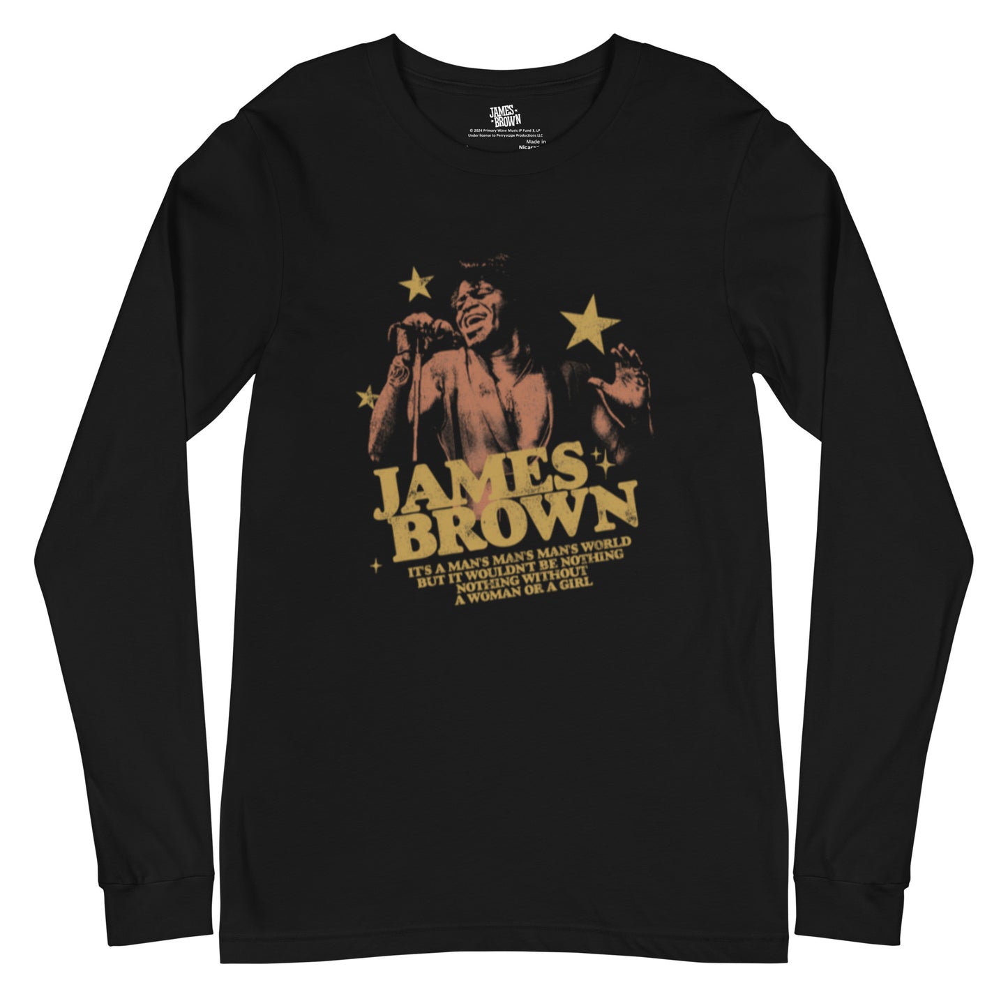 James Brown It's A Man's World Star Long Sleeve T-Shirt