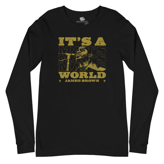 James Brown It's A Man's World Block Text Long Sleeve T-Shirt